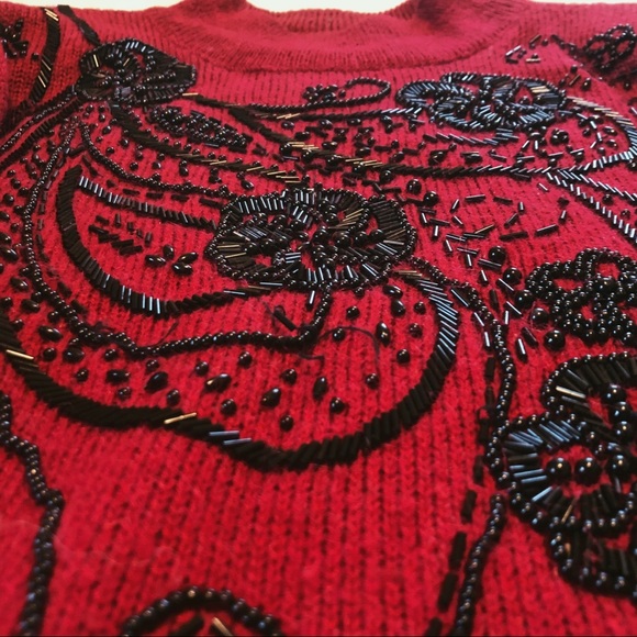Beaded {VINTAGE} Sweater: Alfred Dunner: Crew Neck